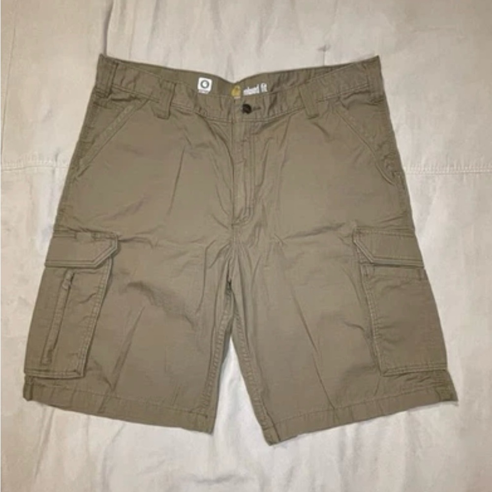 Carhartt Tappen Force Cargo Shorts Men’s 38 Rip Stop Relaxed Fit Work Khaki
